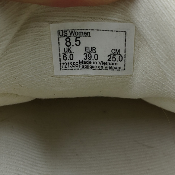 VANS Princess Paisley Old Skool Sneakers Bone White Wmn's Sz 8.5 - Picture 14 of 14